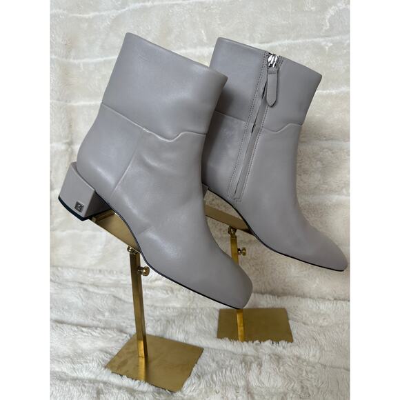 Franco Sarto 7.5 Flexa Fabiene Booties Grey Leather Square toe - Picture 2 of 4